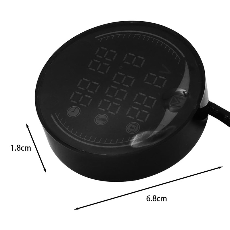 POFET Motorcycle Measuring Device, Digital Motorcycle Thermometer, 5-in-1 ATV Voltmeter,