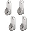 MACHSWON 16mm Oval Closet Rod End Supports,Wardrobe Rod Flange Bracket