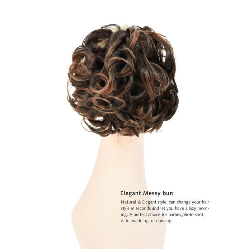Yamel Messy Bun Scrunchie Chignon Hairpiece Updo Curly Bun Extension