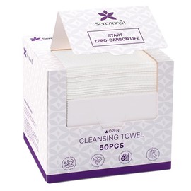 Disposable Face Towels, 10" x 12", Ultra Soft Makeup Remover Dry Wipes, 50 Count, Disposable Face Towel 50PC - Clean Towels for Skin Care, Face Towelettes Disposable, Ultra Soft Face Towels face wipes, facial wipes, makeup removal, gentle cleansing, - Sp