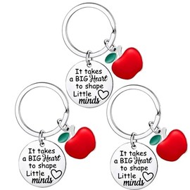 3PCs Teacher Keyring Thank You Teacher Gifts for Teacher Appreciation Gifts Graduation Gifts Teachers Day Teacher Christmas Birthday Gifts Teacher Leaving Gifts