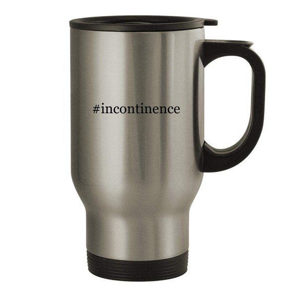 #incontinence - 14oz Stainless Steel Travel Mug, Silver
