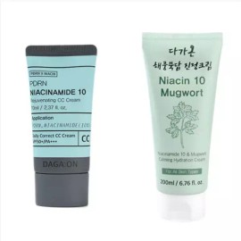 First Pick cc크림 나이아신아마이드 홍조 커버 피부결 씨씨 크림 + 쑥 진정크림 CC Cream Niacinamide Redness Cover Skin Texture CC Cream + Mugwort Soothing Cream