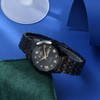 BUREI Herrenuhr Simulation Quarz Band Diamant Edelstahl Uhr Kalender Datum