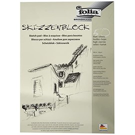 folia Sketch Pad DIN A3 120 g/m² High-Quality, White Drawing Paper Chlorine-Free - 50 Sheets, White