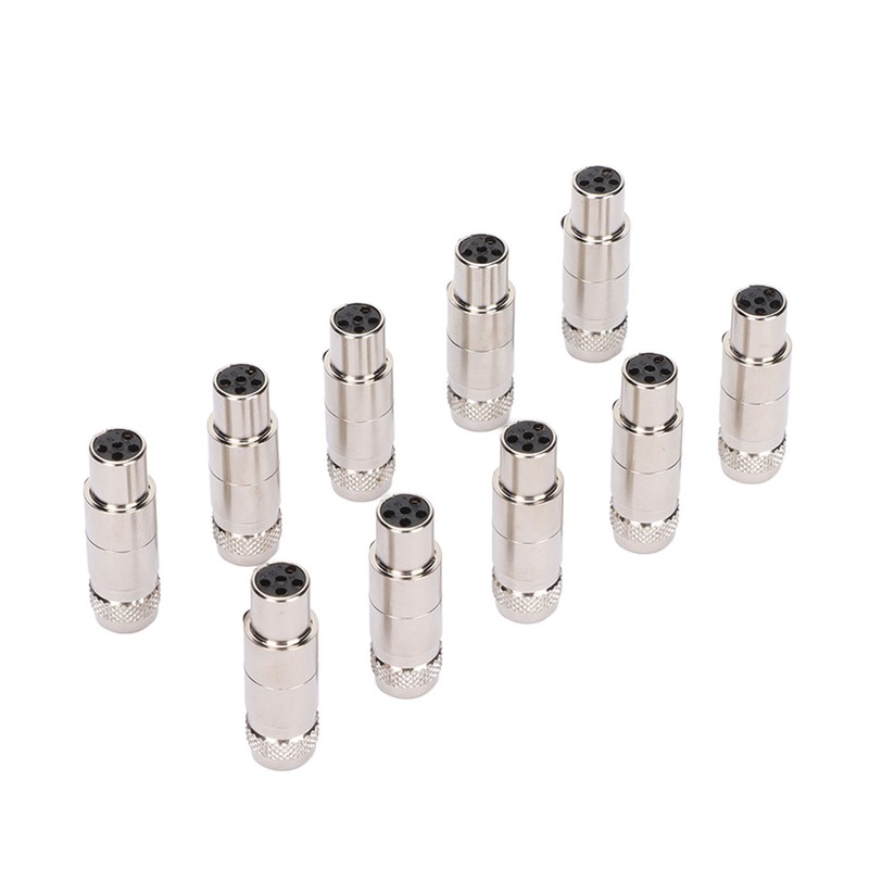 10pcs 5 Pin XLR Female Adaptor Mini Metal XLR Female