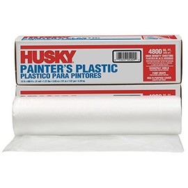 1-Roll of 12' x 400' Poly-America 03512H Husky Clear .31-Mil High Density Painter's Plastic