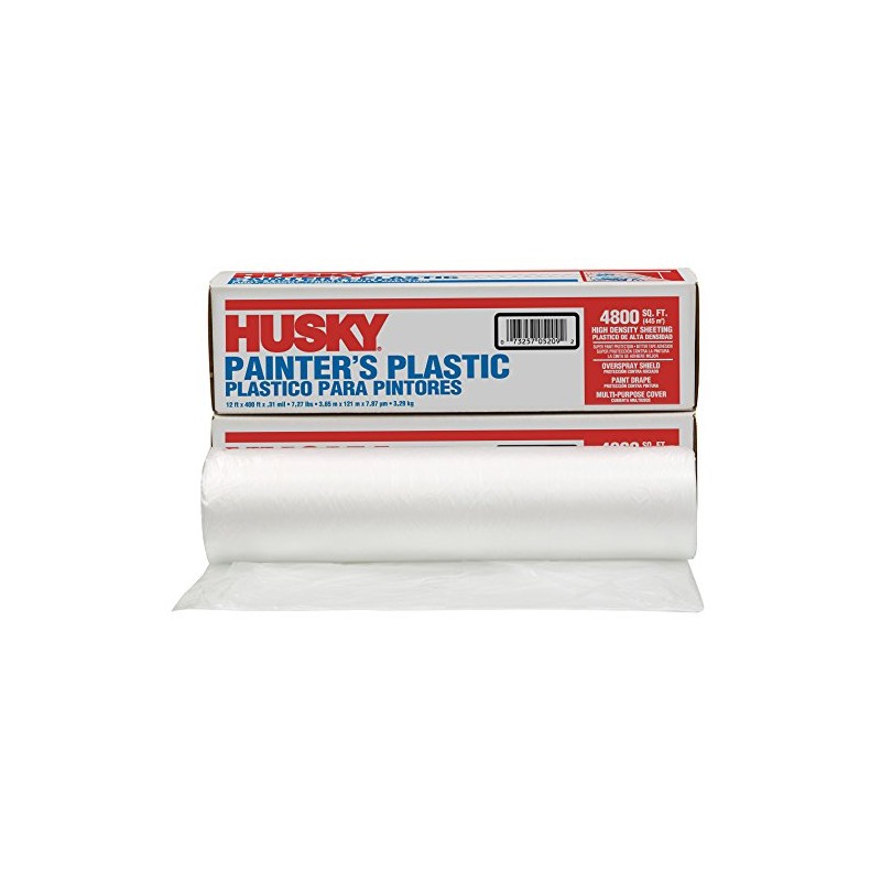 1-Roll of 12' x 400' Poly-America 03512H Husky Clear .31-Mil