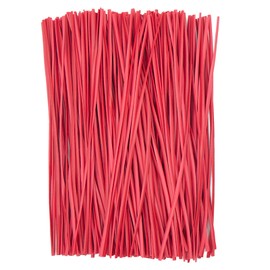 Red Plastic Twist Ties Bulk, 6 Inch Reusable Twist Ties Garden Ties for Plants, 500 Pcs Metallic Twist Ties for Bread Bags, Vines and Wrapping Cords, Christmas Decor