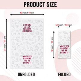 GOSJINNK Funny Kitchen Towels for Men, Whatever Happens We're Eating It Dishcloths, BBQ Grilling Cooking Decorative Towels, Hilarious Gag Gifts for Chefs, Father’s Day Birthday Gifts for Husband Dad