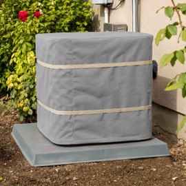 SugarHouse Outdoor Air Conditioner Cover - All-Weather, Waterproof Ultimate Canvas AC Protector, Made in The USA, 20-Year Warranty, Gray, 30 x 30 x 36 Inches