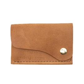 Nicks Boots Premium Leather Snap Wallet, Handcrafted in USA, Durable, Secure Closure (Tan)