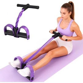 Cuerda de tensión multifunción, banda elástica de 6 tubos para yoga, cuerda de tensión de látex natural, equipo de fitness, para abdominales, cinturas