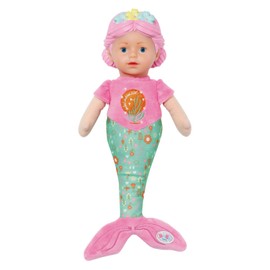 BABY born Zapf Creation Mermaid for Babies, Washable Rag Doll, Mermaid Doll with Soft Vinyl Head, 33 cm Tall