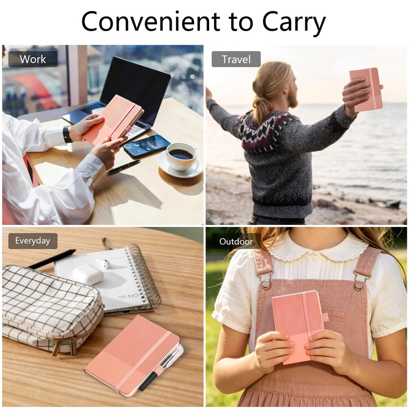 15 Pack Pocket Notebooks Bulk Small Lined PU Leather A6