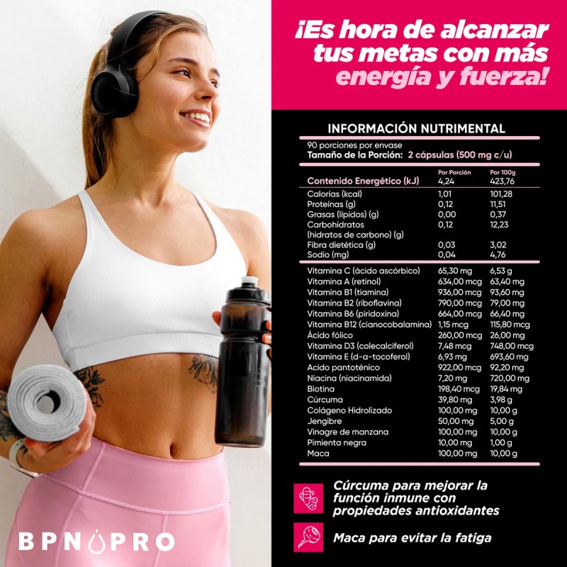 Multivitaminico Para Mujer Y Creatina Monohidratada Bpn Pro Sabor Multi