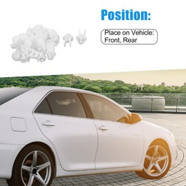 A ABSOPRO Car Auto Hood Prop Rod Support Holder Clip White (Set of 30)