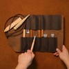 Tourbon Full Leather Knife Roll Carving Tool Organizer Craft Carrier
