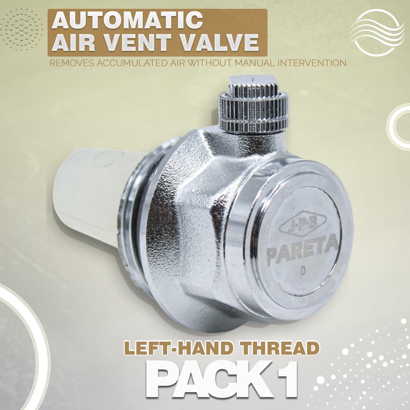 DOJA Barcelona Radiator Valve with Threaded Connection Left, Chrome, Quick