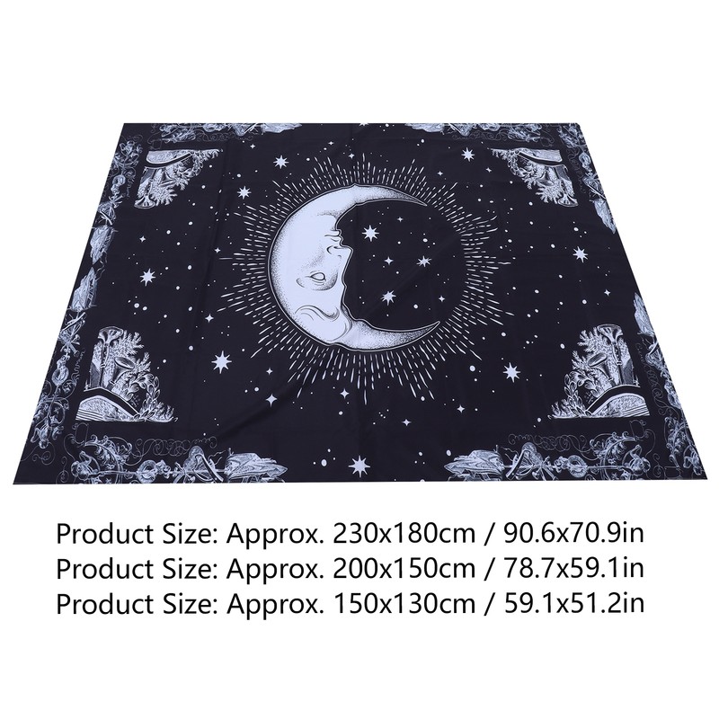Wall Hanging Tapestry MoonPattern Background Decoration for Living Room Bedroom(150x130cm