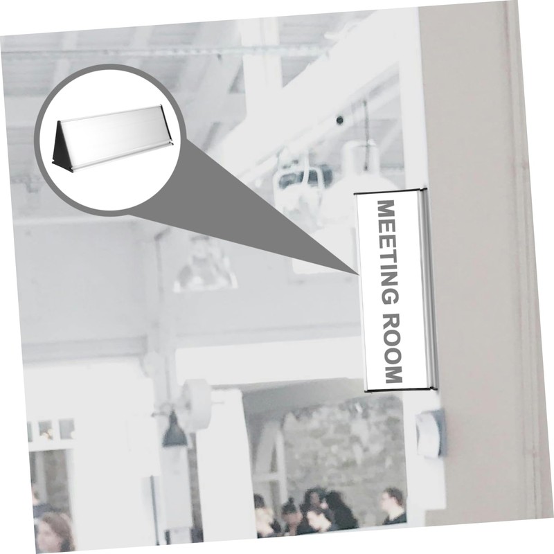 Operitacx 2pcs Elegant Aluminum Name Plate for Doors Office Door