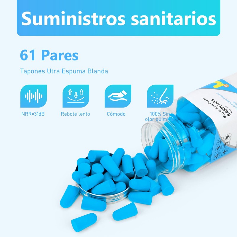 Tapones Oidos Ruido Dormir, Con Funda De Transporte Y Tapón