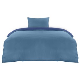 Utopia Bedding Single Duvet Cover Set - Soft Microfibre Polyester Duvet Cover with Pillow case - Bedding Quilt Cover Set (Navy/Blue)