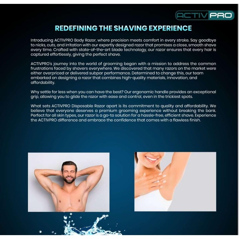 Body Razors | Combed Head to Prevent Cuts | Gentle