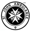 St John Ambulance - Circle - Black - Window Bumper Locker Sticker