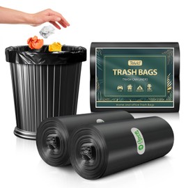 440 Counts Strong Trash Bags Garbage Bags by Teivio, Bathroom Trash Can Bin Liners, Small Plastic Bags for home office kitchen (2.6 Gallon)