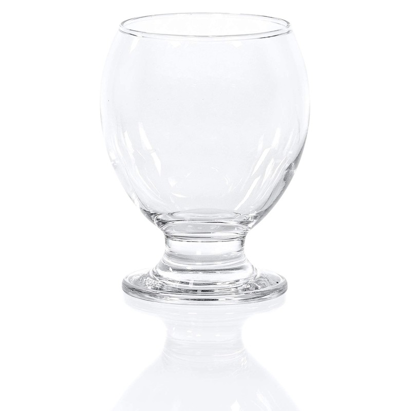 Red Co. Clear Wine Drinking Glass Goblet with Short Stem,