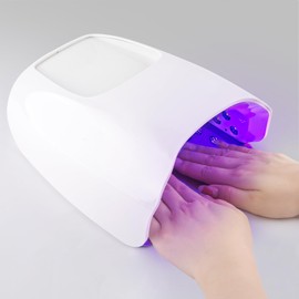 126W Cordless Rechargeable UV LED Nail Lamp,Professional UV Light for Gel Nails Gel Curing Lamp with 4 Timer Setting Auto Sensor, LED Nail Dryer for Fingernail and Toenail Home (WHITE01)