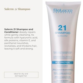 Salerm Shampoo Reparador para Cabello Seco y Dañado 300 ml – Hidratación y Restauración Capilar