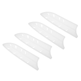 PATIKIL ABS Safety Knife Cover Sleeves for 7" Santoku Knife, Universal Chopping Edge Guard Blade Protector Sheath for Kitchen Bar, White, 18.2cm L, Pack of 4