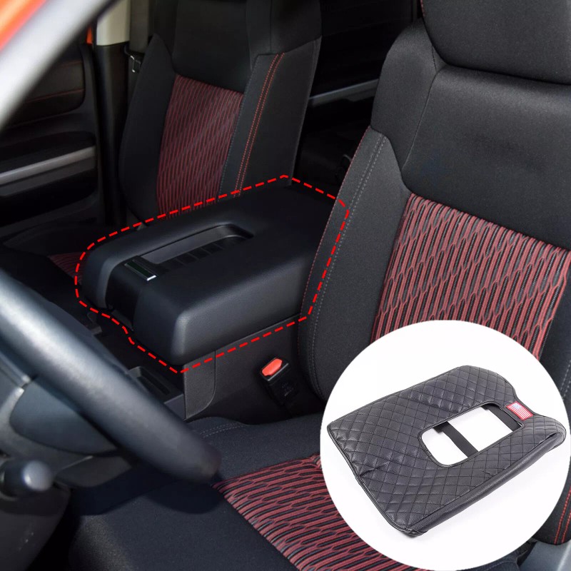 car-king888 Leather Black Car Armrest Box Cover Protector Case For