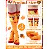 Breathffy 4 Pairs Thanksgiving Turkey Trot Running Socks Autumn Fall