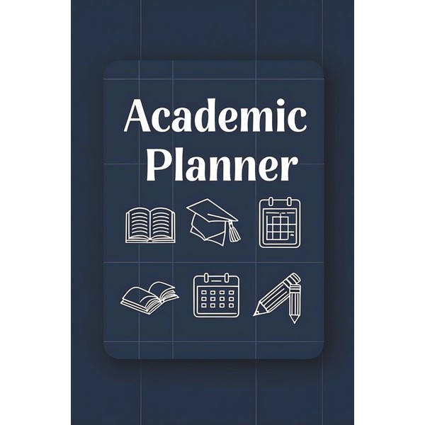Academic Planner – Minimalist College Organizer with Line Art Icons