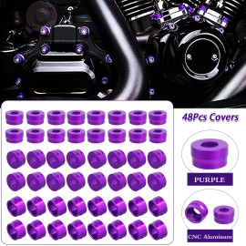 Unbranded Purple Engine Bolt Cap Cover Kit For Harley Electra Street Glide Ultra Limited