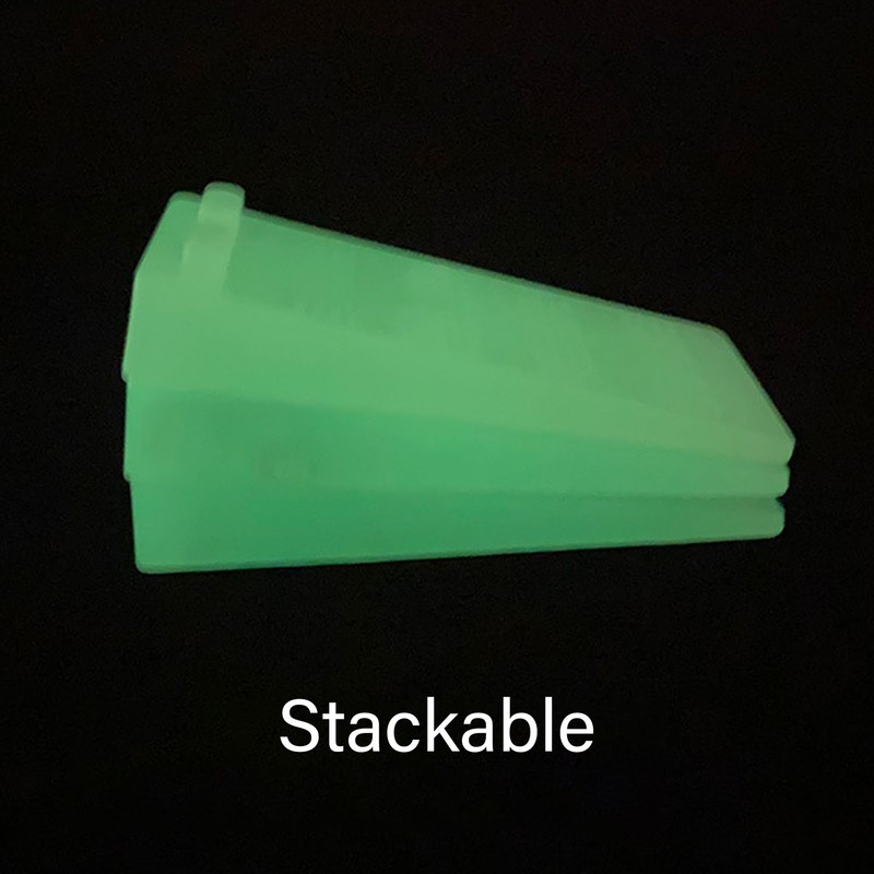 6Pcs Door Stoppers Rubber Wedge Stops Windproof Crashproof Fluorescent for