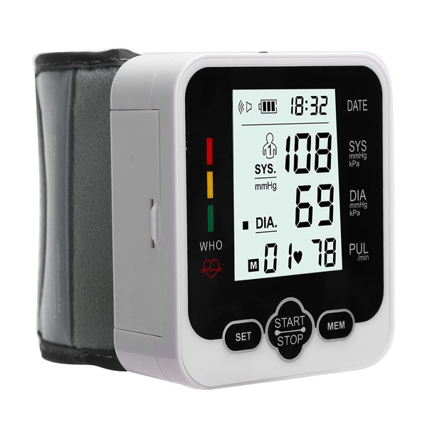 Advanced Automatic Wrist Blood Pressure Monitor with Voice Transmission and Clear LCD Screen, Precise Blood Pressure Detector for Health Monitoring