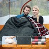 POEPORE Double Sleeping Bag Flannel for Adults with 2 Pillows