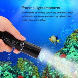 Aramox Linterna de Buceo a Prueba de Agua 1200LM Zoomable LED Luz de Buceo 400m Linterna de Agua submarina Luces sumergibles