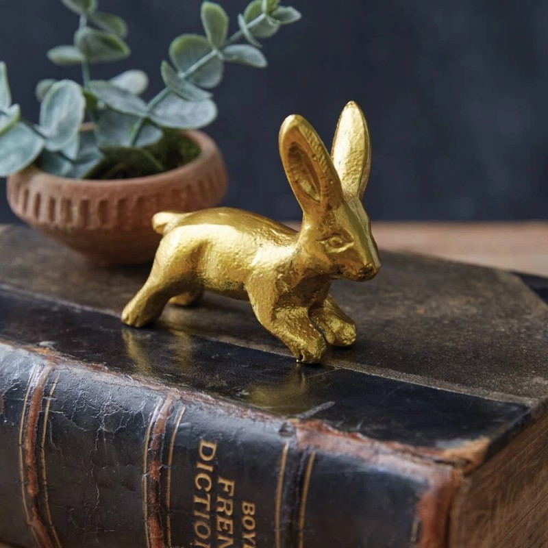 CTW Home Collection Mini Gold Bunny Figurine