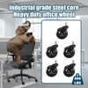 3" Office Chair Wheels Replacement, Roller Blade Wheels - Set