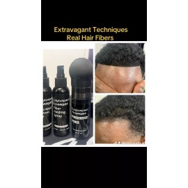 Extravagant Techniques Dark Brown Real Hair Fibers for Thinning Hair Spray - 40g