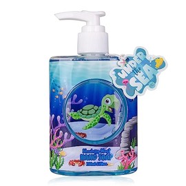 Accentra Hand Wash Soap for Children, 200 ml Creamy Turtles/Fish Soap in Blue Pump Dispenser for Kids "Under the Sea", Gentle Cleansing Hand Soap for Boys and Girls