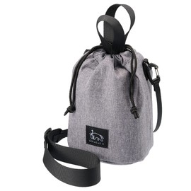 Hakuba HAKUBA Camera Bag Chululu(Chululu) Holiday Draw Bag AZ S Size Heather Gray, A drawstring bag for carrying the minimum essentials such as a camera and smartphone, 2-way hand-held & shoulder