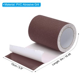 PATIKIL 6 Inch x 16 Ft Anti Slip Traction Tape, Non-Slip Grip Tape Non Skid Tread Safety Tape for Stairs Steps Scooter Deck, Brown