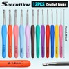 SPEEDWOX Crochet Hooks Set 50 Pieces with Storage Box Ergonomic