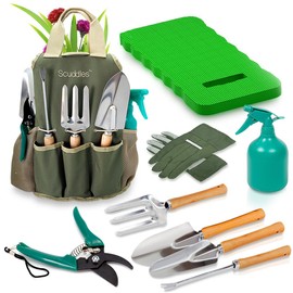 Gardening Tools for Women Stainless Steel Gardening Tools - Gardening Kit Garden Tools for Women Includes Shovel Trowel Fork Rake Gardening Gloves Perfect Gardening Gifts